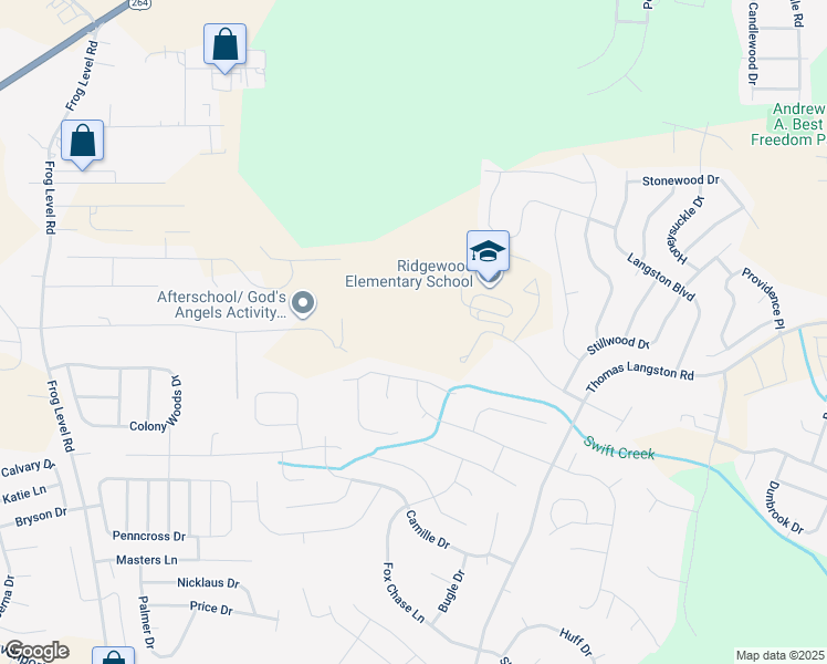 map of restaurants, bars, coffee shops, grocery stores, and more near in Winterville
