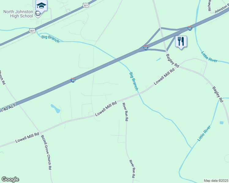map of restaurants, bars, coffee shops, grocery stores, and more near 165 Moss Landing Drive in Selma