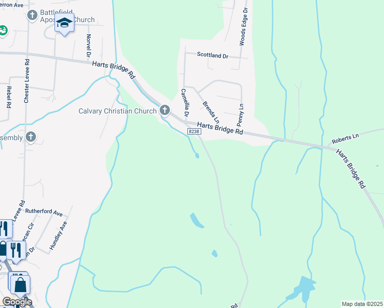 map of restaurants, bars, coffee shops, grocery stores, and more near 10 Old Pinson Road in Jackson