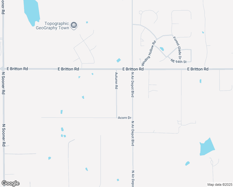 map of restaurants, bars, coffee shops, grocery stores, and more near 9108 Autumn Road in Oklahoma City
