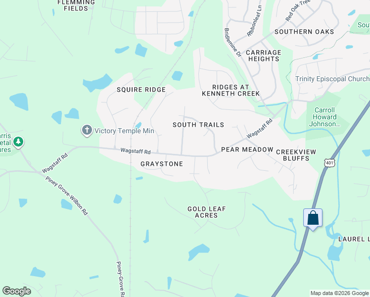 map of restaurants, bars, coffee shops, grocery stores, and more near 917 Cricket Knoll Road in Fuquay-Varina