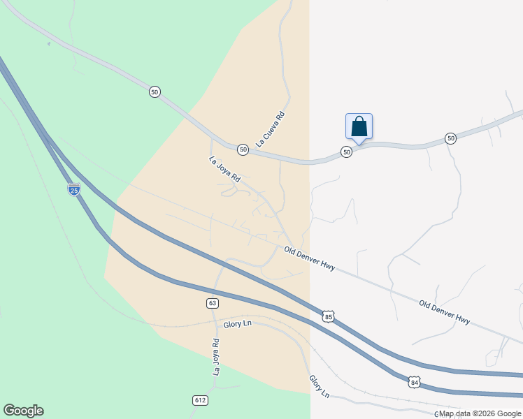 map of restaurants, bars, coffee shops, grocery stores, and more near 28 La Joya Road in Glorieta