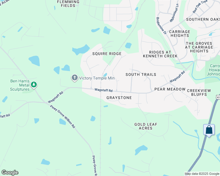 map of restaurants, bars, coffee shops, grocery stores, and more near 740 Wagstaff Road in Fuquay-Varina
