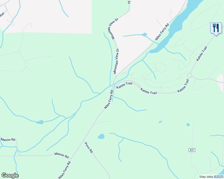 map of restaurants, bars, coffee shops, grocery stores, and more near 2697 Niles Ferry Road in Vonore