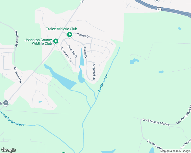 map of restaurants, bars, coffee shops, grocery stores, and more near 42 Dropseed Lane in Smithfield