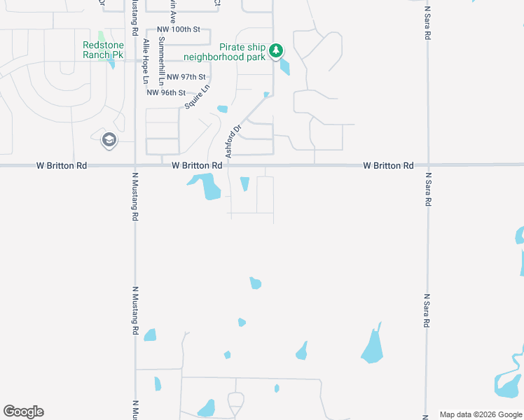 map of restaurants, bars, coffee shops, grocery stores, and more near 10914-11202 West Britton Road in Yukon