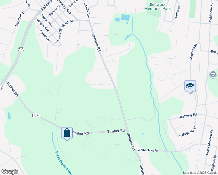 map of restaurants, bars, coffee shops, grocery stores, and more near 117 Clodfelter Road in Mooresville