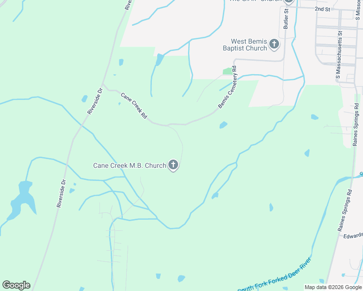 map of restaurants, bars, coffee shops, grocery stores, and more near 186 Cane Creek Road in Jackson