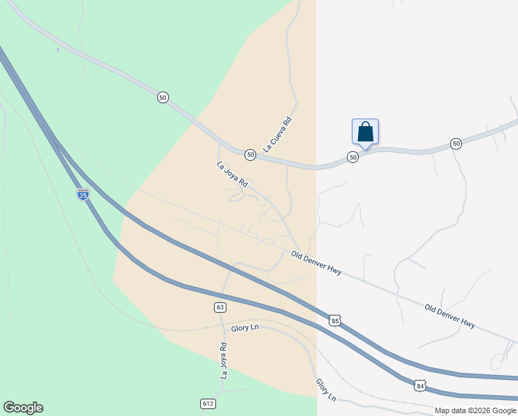 map of restaurants, bars, coffee shops, grocery stores, and more near 28 La Joya Road in Glorieta