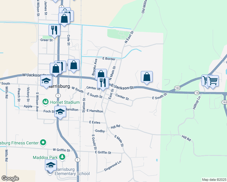 map of restaurants, bars, coffee shops, grocery stores, and more near 202 East Street in Harrisburg