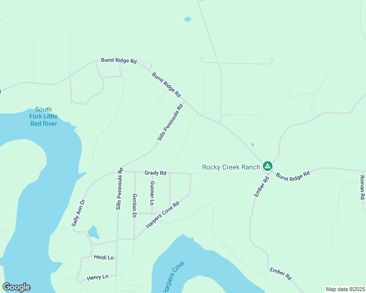 map of restaurants, bars, coffee shops, grocery stores, and more near 5434 Burnt Ridge Road in Shirley
