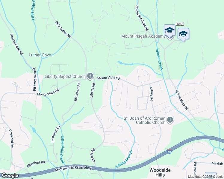 map of restaurants, bars, coffee shops, grocery stores, and more near 99999 Wills Lane in Candler