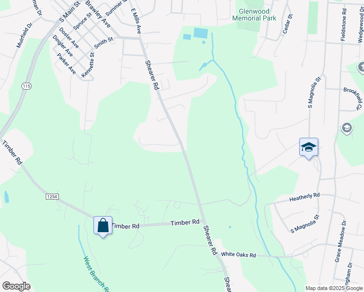 map of restaurants, bars, coffee shops, grocery stores, and more near 805 Shearers Road in Mooresville