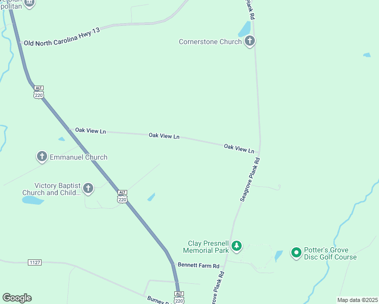 map of restaurants, bars, coffee shops, grocery stores, and more near 418 Oak View Lane in Asheboro