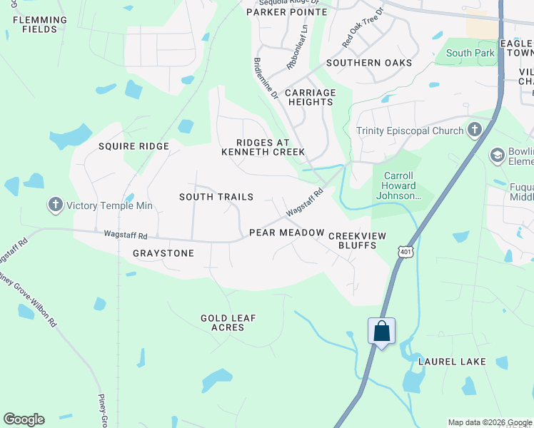map of restaurants, bars, coffee shops, grocery stores, and more near 508 Wagstaff Road in Fuquay Varina