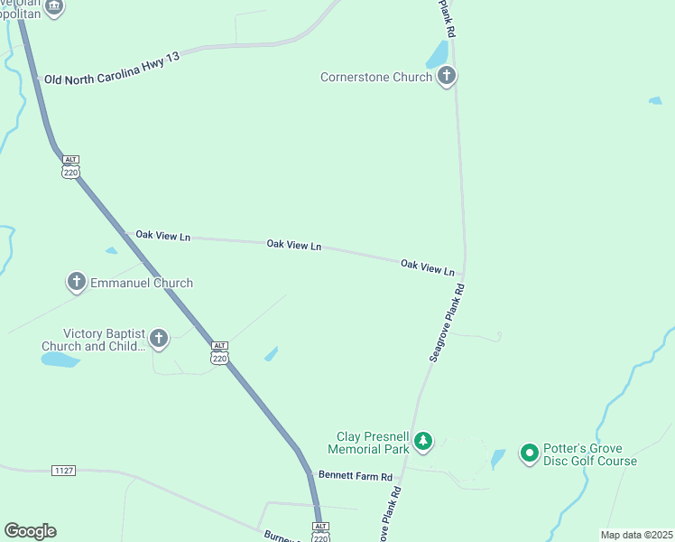 map of restaurants, bars, coffee shops, grocery stores, and more near 418 Oak View Lane in Asheboro