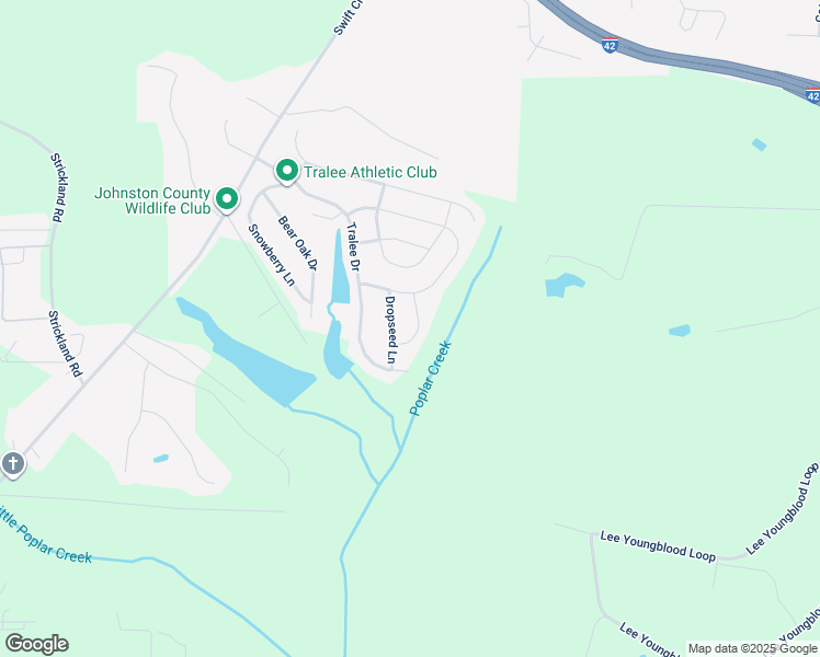 map of restaurants, bars, coffee shops, grocery stores, and more near 67 Snowy Orchid Lane in Smithfield