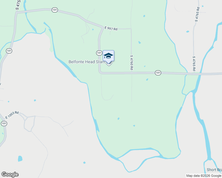 map of restaurants, bars, coffee shops, grocery stores, and more near 475872 Oklahoma 101 in Muldrow