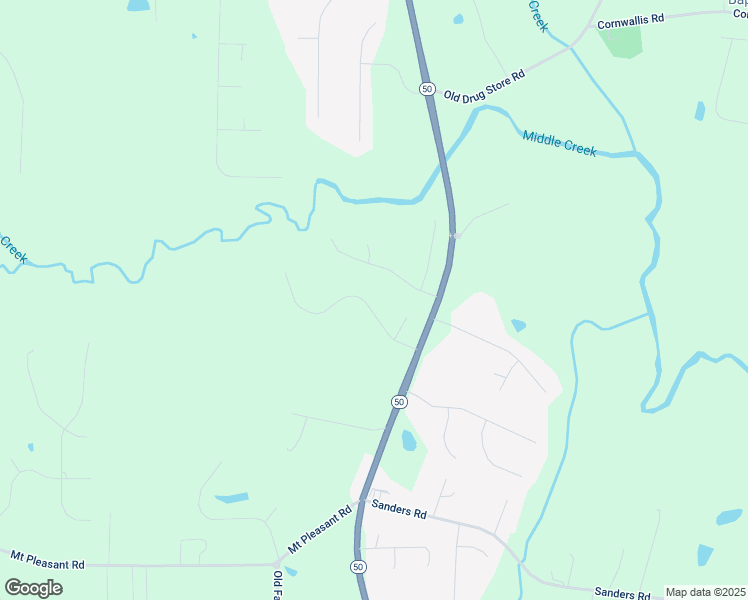 map of restaurants, bars, coffee shops, grocery stores, and more near 174 Reese Drive in Johnston County