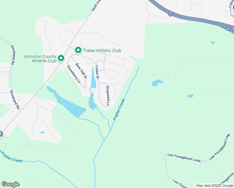 map of restaurants, bars, coffee shops, grocery stores, and more near 74 Snowy Orchid Lane in Smithfield