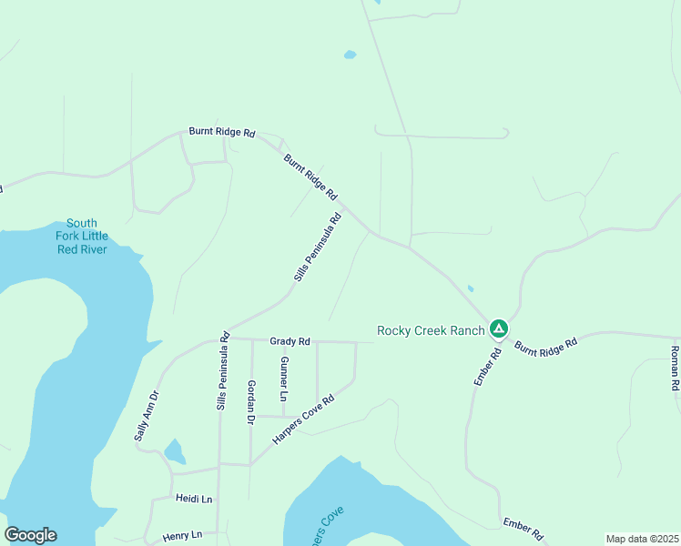 map of restaurants, bars, coffee shops, grocery stores, and more near 5434 Burnt Ridge Road in Shirley
