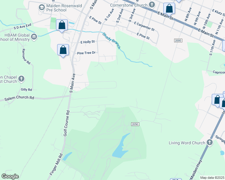 map of restaurants, bars, coffee shops, grocery stores, and more near 311 Old Tavern Lane in Maiden