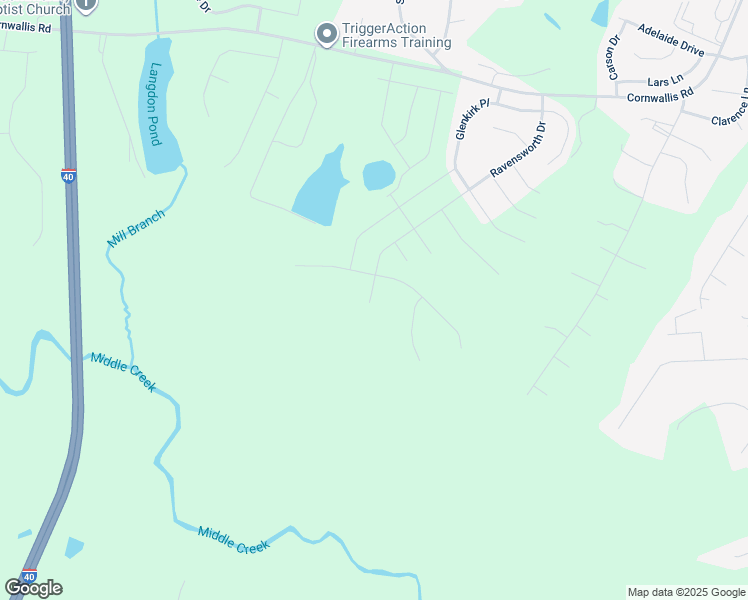 map of restaurants, bars, coffee shops, grocery stores, and more near 701 Ravensworth Drive in Garner