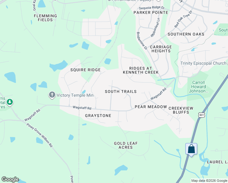 map of restaurants, bars, coffee shops, grocery stores, and more near 901 Cricket Knoll Road in Fuquay-Varina