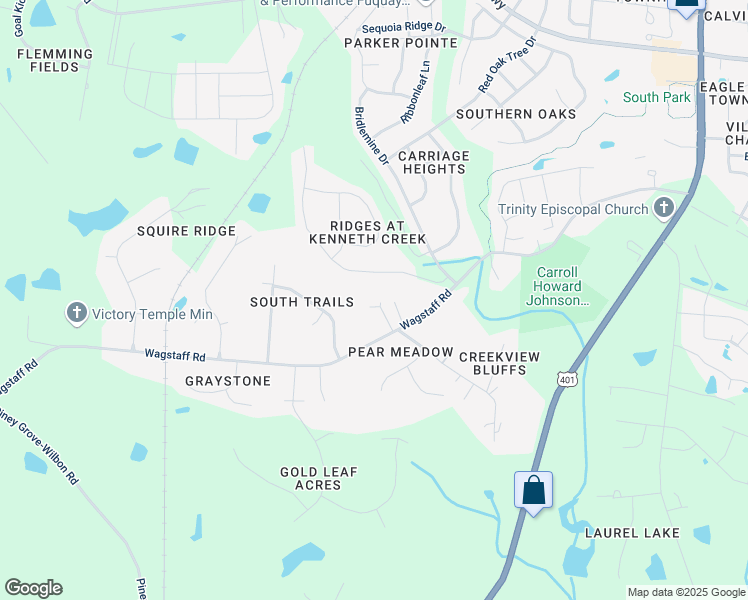map of restaurants, bars, coffee shops, grocery stores, and more near 500 Wagstaff Road in Fuquay Varina