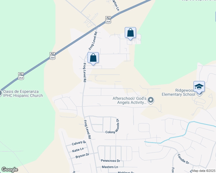 map of restaurants, bars, coffee shops, grocery stores, and more near 816 Megan Drive in Greenville
