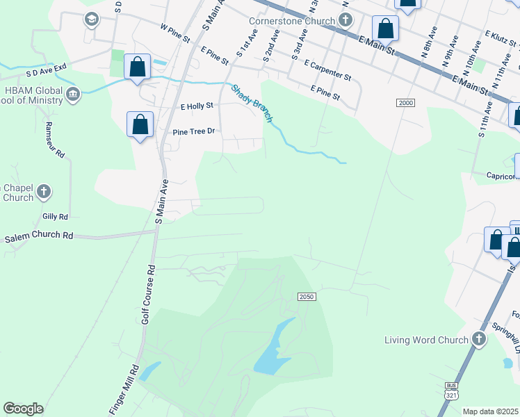 map of restaurants, bars, coffee shops, grocery stores, and more near 304 Old Tavern Lane in Maiden