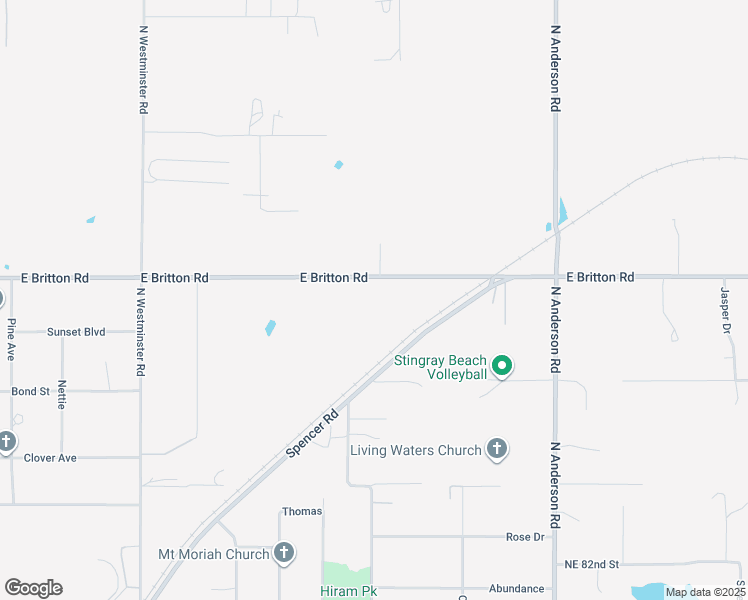 map of restaurants, bars, coffee shops, grocery stores, and more near 11566 East Britton Road in Jones