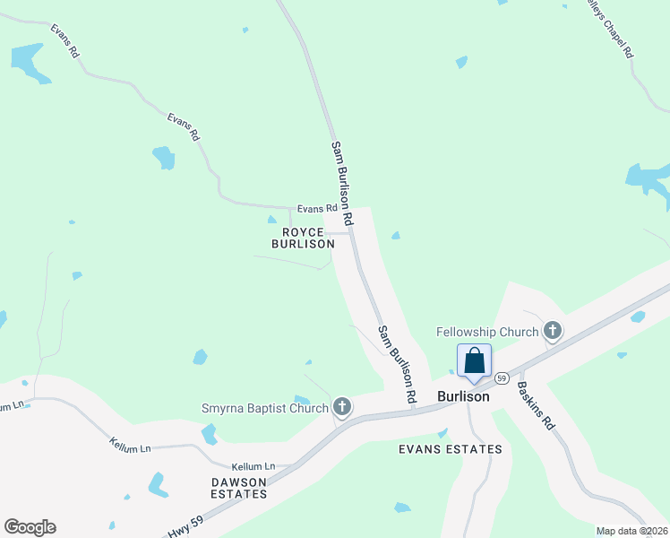 map of restaurants, bars, coffee shops, grocery stores, and more near 82 Melanie Street in Burlison