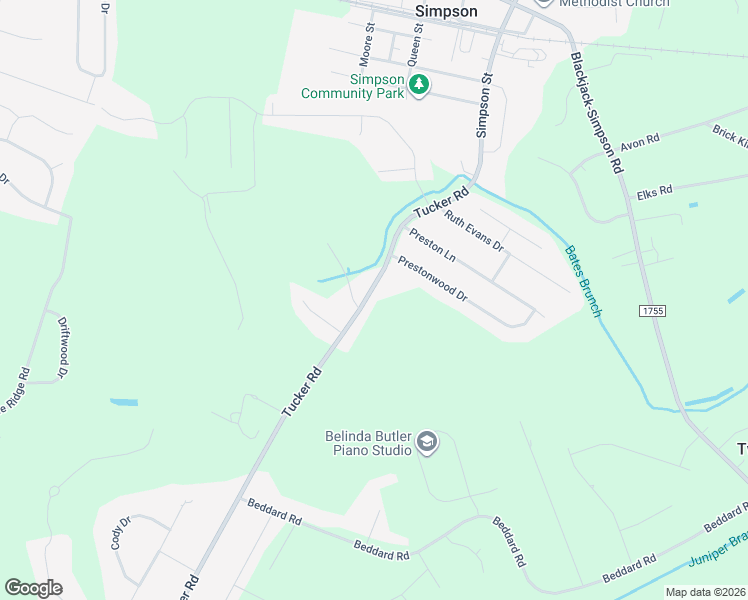 map of restaurants, bars, coffee shops, grocery stores, and more near 1045 Tucker Road in Grimesland