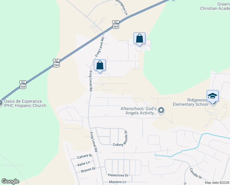 map of restaurants, bars, coffee shops, grocery stores, and more near 816 Megan Drive in Greenville