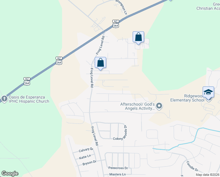 map of restaurants, bars, coffee shops, grocery stores, and more near 816 Megan Drive in Greenville