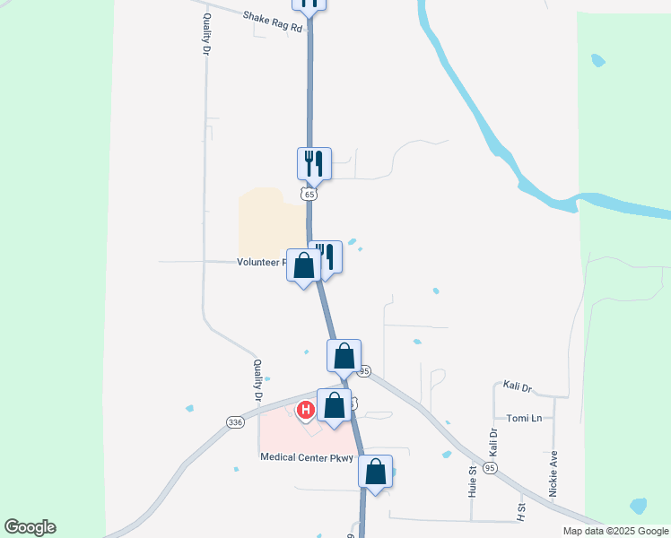 map of restaurants, bars, coffee shops, grocery stores, and more near 2125 U.S. 65 in Clinton