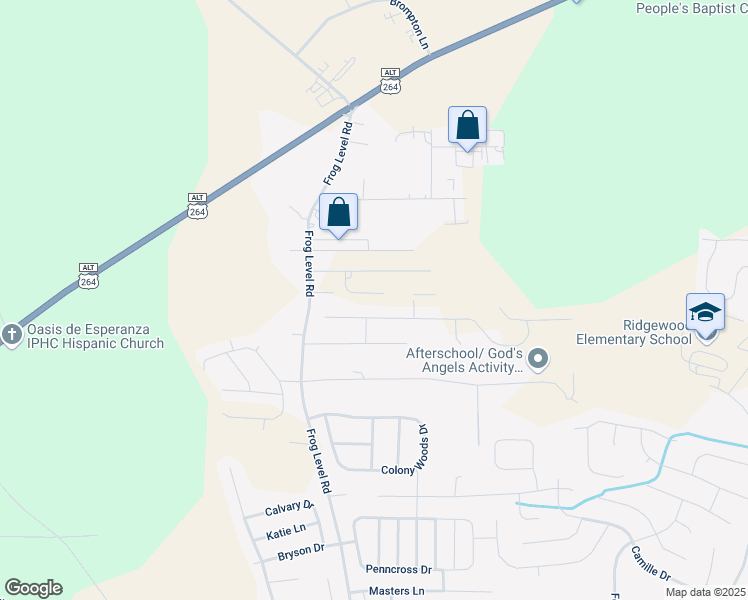 map of restaurants, bars, coffee shops, grocery stores, and more near 816 Megan Drive in Greenville