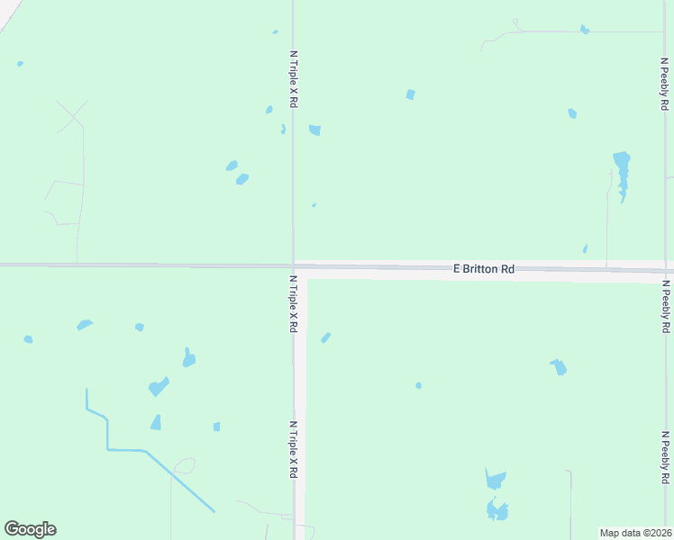 map of restaurants, bars, coffee shops, grocery stores, and more near 17040 East Britton Road in Jones