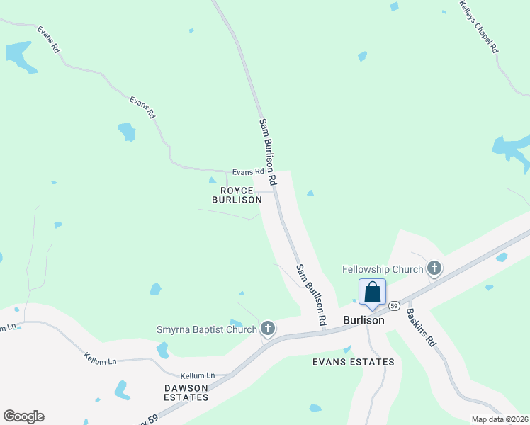 map of restaurants, bars, coffee shops, grocery stores, and more near 82 Melanie Street in Burlison