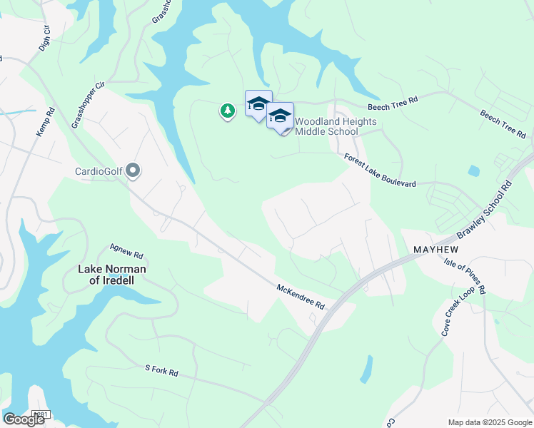 map of restaurants, bars, coffee shops, grocery stores, and more near 205 Poplar Grove Road in Mooresville