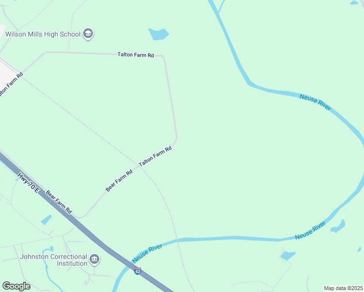 map of restaurants, bars, coffee shops, grocery stores, and more near 664 Bear Farm Road in Smithfield