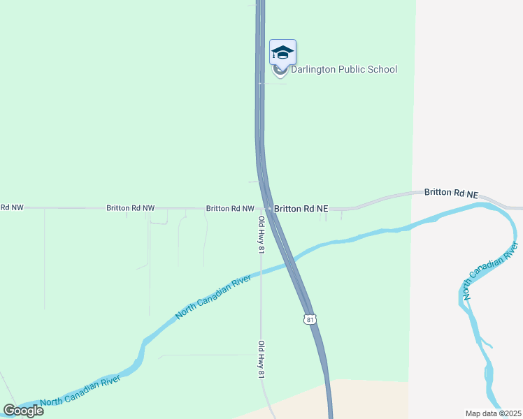 map of restaurants, bars, coffee shops, grocery stores, and more near 4408 Old Highway 81 in El Reno