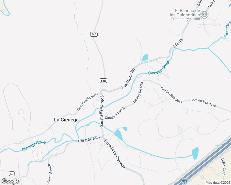 map of restaurants, bars, coffee shops, grocery stores, and more near 424 Los Pinos Road in Santa Fe