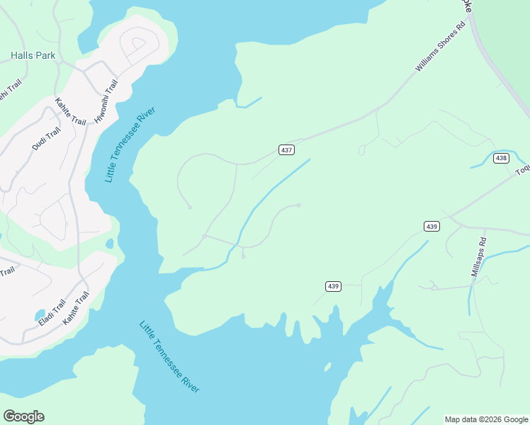 map of restaurants, bars, coffee shops, grocery stores, and more near 191 Thunder Road in Vonore