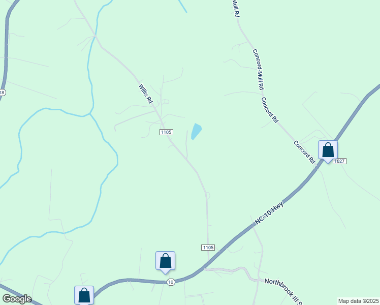 map of restaurants, bars, coffee shops, grocery stores, and more near 2136 Willis Road in Vale