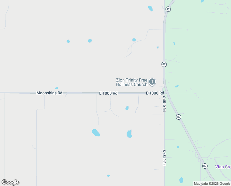 map of restaurants, bars, coffee shops, grocery stores, and more near 450594 East 1000 Road in Gore