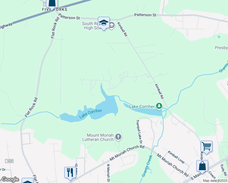 map of restaurants, bars, coffee shops, grocery stores, and more near 435 Sutton Road in China Grove
