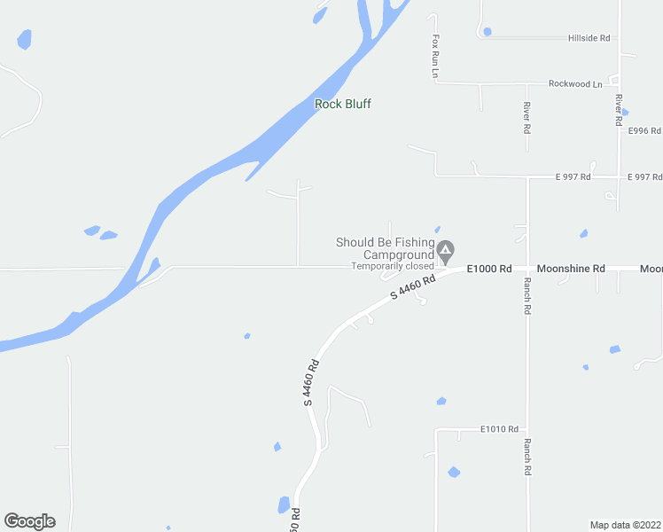 map of restaurants, bars, coffee shops, grocery stores, and more near 449038 E1000 Road in Gore