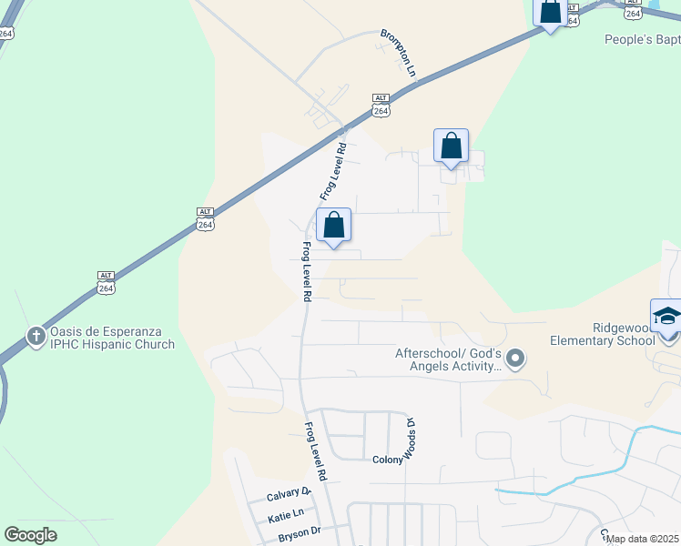 map of restaurants, bars, coffee shops, grocery stores, and more near 952 Wainright Lane in Greenville